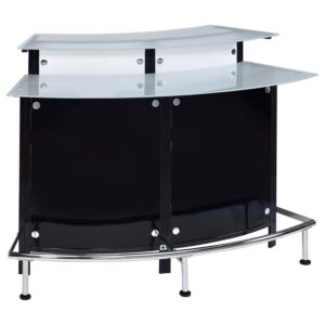 Keystone Curved Glass Top Home Bar Wine Cabinet Black Keystone Curved Glass Top Home Bar Wine Cabinet Black