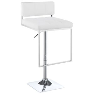Alameda Adjustable Bar Stool Chrome and White Alameda Adjustable Bar Stool Chrome and White