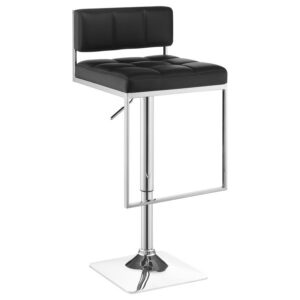 Alameda Adjustable Bar Stool Chrome and Black Alameda Adjustable Bar Stool Chrome and Black
