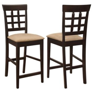 Gabriel Lattice Back Counter Chair Cappuccino (Set of 2) Gabriel Lattice Back Counter Chair Cappuccino (Set of 2)