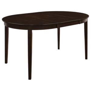 Gabriel Oval 60-inch Extension Leaf Dining Table Cappuccino Gabriel Oval 60-inch Extension Leaf Dining Table Cappuccino