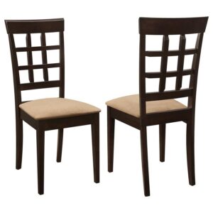 Gabriel Lattice Back Dining Side Chair Cappuccino (Set of 2) Gabriel Lattice Back Dining Side Chair Cappuccino (Set of 2)
