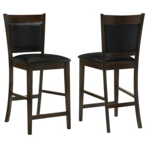 Jaden Upholstered Counter Chair Espresso (Set of 2) Jaden Upholstered Counter Chair Espresso (Set of 2)