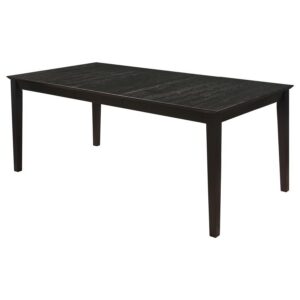 Louise Rectangular 78-inch Extension Leaf Dining Table Black Louise Rectangular 78-inch Extension Leaf Dining Table Black