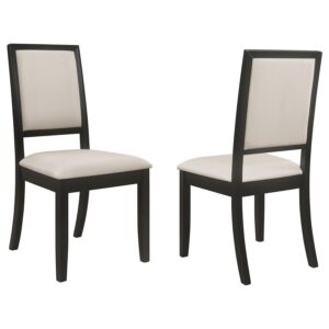 Louise Upholstered Wood Dining Side Chair Black (Set of 2) Louise Upholstered Wood Dining Side Chair Black (Set of 2)
