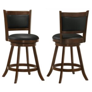 Broxton Upholstered Swivel Counter Chair Chestnut (Set of 2) Broxton Upholstered Swivel Counter Chair Chestnut (Set of 2)