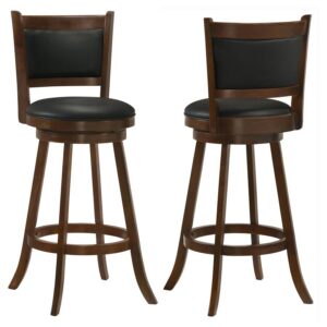 Broxton Upholstered Swivel Bar Chair Chestnut (Set of 2) Broxton Upholstered Swivel Bar Chair Chestnut (Set of 2)