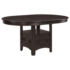 Lavon Oval 60-inch Wood Extension Leaf Dining Table Espresso Lavon Oval 60-inch Wood Extension Leaf Dining Table Espresso