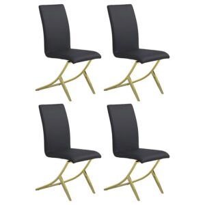 Carmelia Upholstered Dining Side Chair Black (Set of 4) Carmelia Upholstered Dining Side Chair Black (Set of 4)