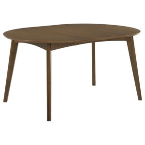 Jedda Oval 60-inch Extension Leaf Dining Table Dark Walnut Jedda Oval 60-inch Extension Leaf Dining Table Dark Walnut