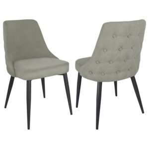 Cosmo Upholstered Dining Side Chair Light Grey (Set of 2) Cosmo Upholstered Dining Side Chair Light Grey (Set of 2)