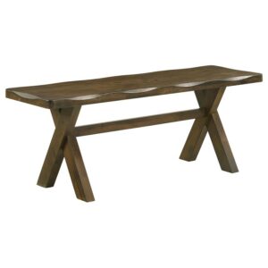 Alston 47-inch Solid Wood Dining Bench Knotty Nutmeg Alston 47-inch Solid Wood Dining Bench Knotty Nutmeg