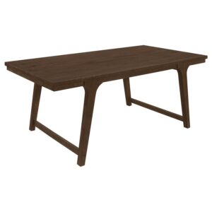 Reynolds Rectangular 79-inch Wood Dining Table Brown Oak Reynolds Rectangular 79-inch Wood Dining Table Brown Oak