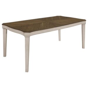 Ronnie Rectangular 79-inch Wood Dining Table Rustic Cream Ronnie Rectangular 79-inch Wood Dining Table Rustic Cream