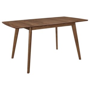 Alfredo 63-inch Extension Leaf Dining Table Natural Walnut Alfredo 63-inch Extension Leaf Dining Table Natural Walnut