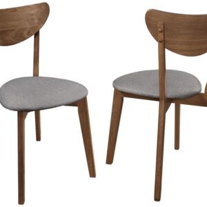 Alfredo Dining Side Chair Grey and Natural Walnut (Set of 2) Alfredo Dining Side Chair Grey and Natural Walnut (Set of 2)