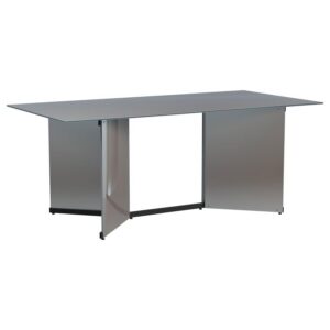 Emery 76-inch Rectangular Mirrored Dining Table Silver Emery 76-inch Rectangular Mirrored Dining Table Silver