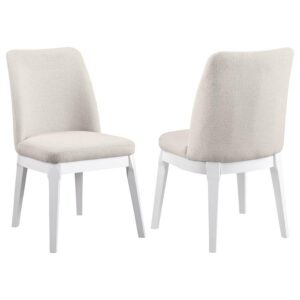 Carissa Upholstered Dining Side Chair Beige (Set of 2) Carissa Upholstered Dining Side Chair Beige (Set of 2)