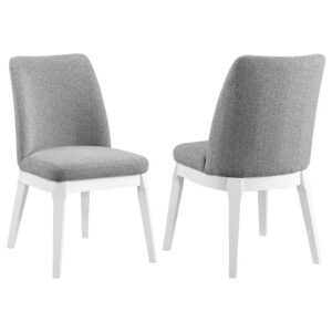 Carissa Upholstered Dining Side Chair Light Grey (Set of 2) Carissa Upholstered Dining Side Chair Light Grey (Set of 2)