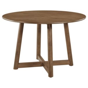 Dinah Round 47-inch Solid Wood Dining Table Walnut Dinah Round 47-inch Solid Wood Dining Table Walnut