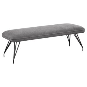 Dodson Fabric Upholstered Dining Bench Grey Dodson Fabric Upholstered Dining Bench Grey