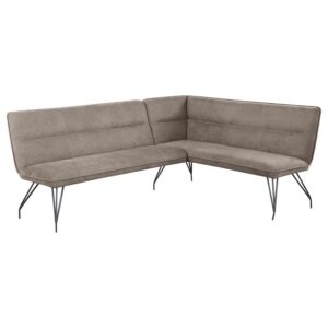 Dodson Fabric Upholstered L-Shaped Nook Dining Bench Taupe Dodson Fabric Upholstered L-Shaped Nook Dining Bench Taupe