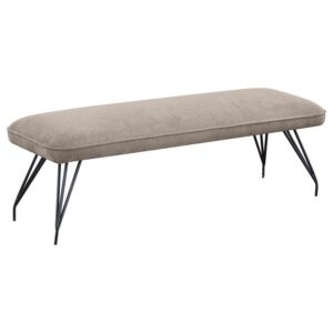 Dodson Fabric Upholstered Dining Bench Taupe Dodson Fabric Upholstered Dining Bench Taupe