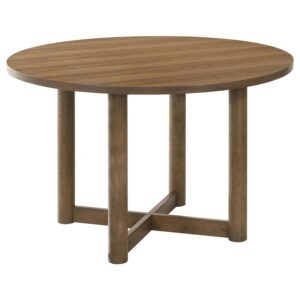 Crestmore 46-inch Round Wood Dining Table Walnut Crestmore 46-inch Round Wood Dining Table Walnut