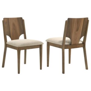 Crestmore Dining Chair Upholstered Seat Walnut (Set of 2) Crestmore Dining Chair Upholstered Seat Walnut (Set of 2)