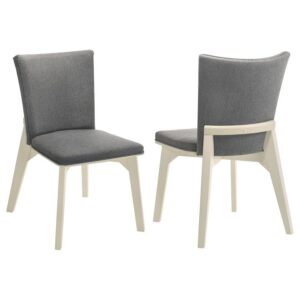 Biloxi Upholstered Dining Side Chair Grey (Set of 2) Biloxi Upholstered Dining Side Chair Grey (Set of 2)
