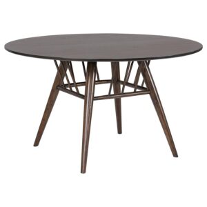 Everton Round 53-inch Wood Dining Table Dark Walnut Everton Round 53-inch Wood Dining Table Dark Walnut