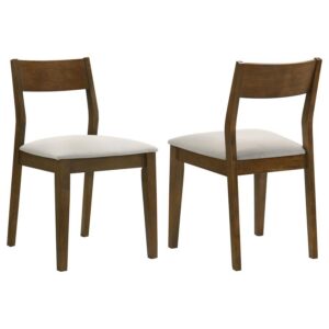 Almonte Dining Chair Upholstered Seat Dark Brown (Set of 2) Almonte Dining Chair Upholstered Seat Dark Brown (Set of 2)