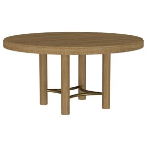 Arini 60-inch Round Wood Dining Room Table Sand Wash Arini 60-inch Round Wood Dining Room Table Sand Wash