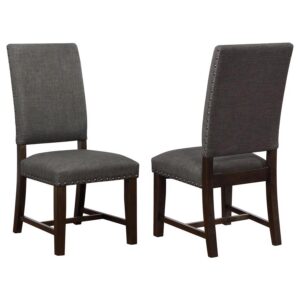 Twain Upholstered Dining Side Chair Warm Grey (Set of 2) Twain Upholstered Dining Side Chair Warm Grey (Set of 2)