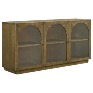 Castlewood 71-inch Dining Sideboard Buffet Server Brown Oak Castlewood 71-inch Dining Sideboard Buffet Server Brown Oak