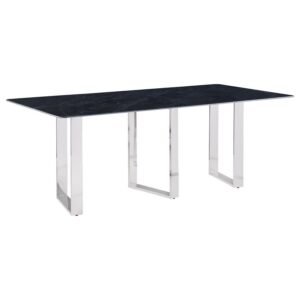 Desden 79-inch Rectangular Sintered Stone Dining Table Grey Desden 79-inch Rectangular Sintered Stone Dining Table Grey