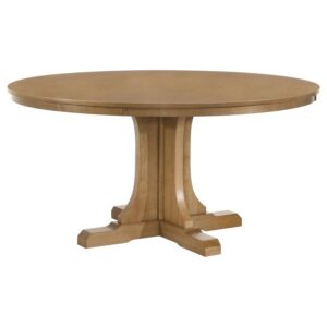 Hartville 60-inch Round Dining Table Natural Light Brown Hartville 60-inch Round Dining Table Natural Light Brown