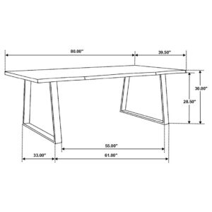Ditman 80-inch Live Edge Dining Table Grey Sheesham Ditman 80-inch Live Edge Dining Table Grey Sheesham