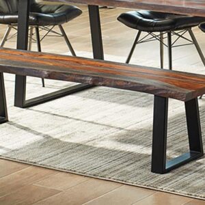 Ditman Live Edge Wood Dining Bench Grey Sheesham Ditman Live Edge Wood Dining Bench Grey Sheesham
