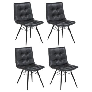 Aiken Faux Leather Upholstered Dining Side Chair Charcoal Grey (Set of 4) Aiken Faux Leather Upholstered Dining Side Chair Charcoal Grey (Set of 4)