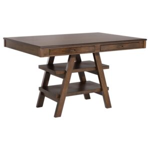 Dewey Rectangular 60-inch Counter Height Dining Table Walnut Dewey Rectangular 60-inch Counter Height Dining Table Walnut