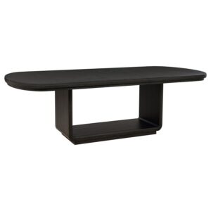 Leandro 78-inch Extension Dining Room Table Burnished Black Leandro 78-inch Extension Dining Room Table Burnished Black