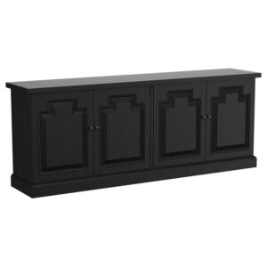 Florence 4-door Dining Sideboard Buffet Distressed Black Florence 4-door Dining Sideboard Buffet Distressed Black