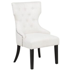 Baney Fabric Upholstered Dining Side Chair Cream and Black Baney Fabric Upholstered Dining Side Chair Cream and Black