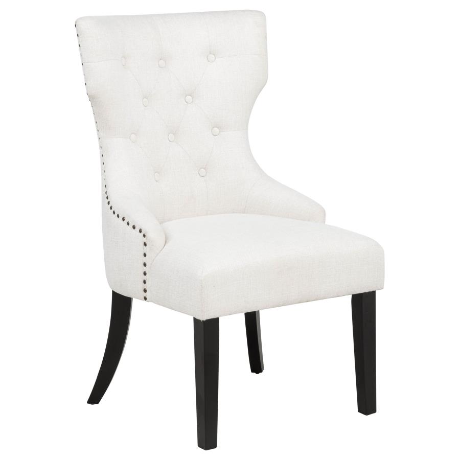 Baney Fabric Upholstered Dining Side Chair Cream and Black