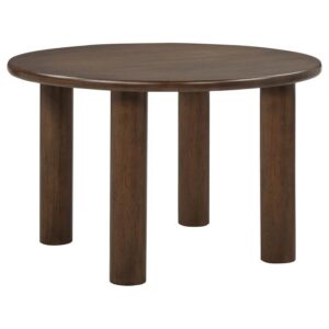 Faulkner 48-inch Round Wood Dining Table Brown Oak Faulkner 48-inch Round Wood Dining Table Brown Oak