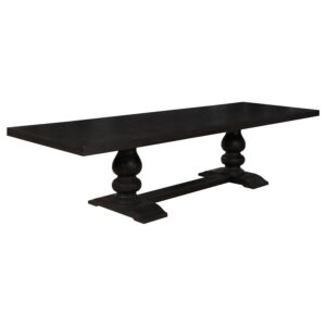 Phelps 123-inch Extension Leaf Dining Table Distressed Noir Phelps 123-inch Extension Leaf Dining Table Distressed Noir