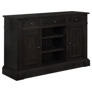 Phelps 2-door Sideboard Buffet Cabinet Distressed Noir Phelps 2-door Sideboard Buffet Cabinet Distressed Noir
