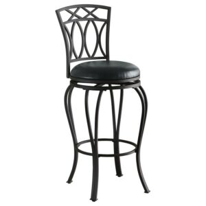 Adamsville Upholstered Swivel Bar Stool Black Adamsville Upholstered Swivel Bar Stool Black