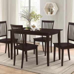 Gomez 5-piece Rectangular Dining Table Set Cappuccino Gomez 5-piece Rectangular Dining Table Set Cappuccino